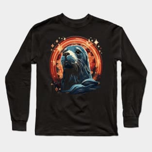 Patriotic Harp Seal Long Sleeve T-Shirt